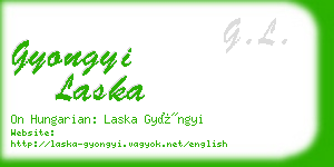 gyongyi laska business card